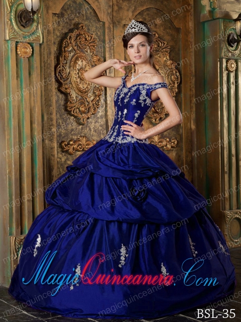 royal blue balloon gown