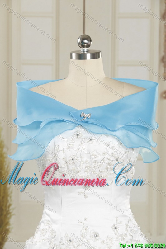 Perfect Brand New Style Ball Gown Beaded Quinceanera Dress in Baby Blue
