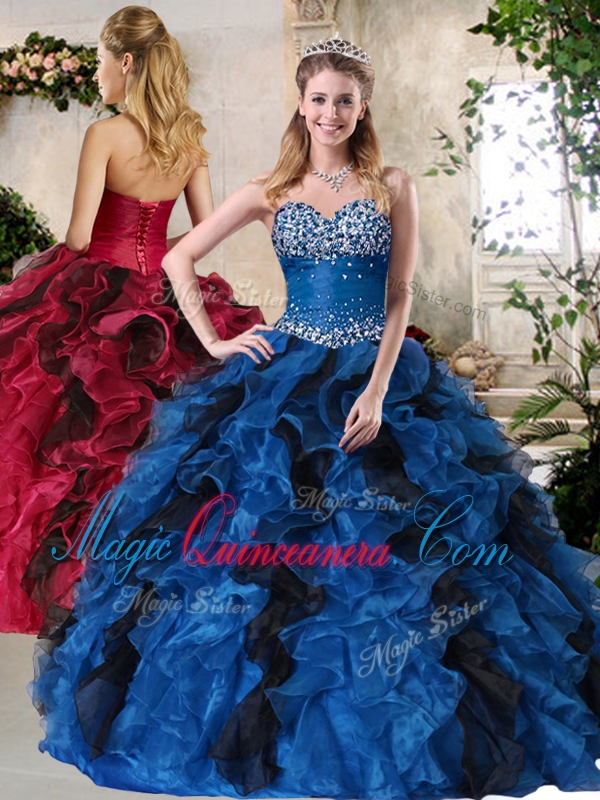 2016 Vintage Ball Gown Multi Color Sweet 16 Dresses with Beading and Ruffles