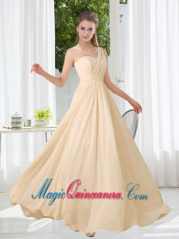 Empire Ruching 2015 Floor Length Dama Dress