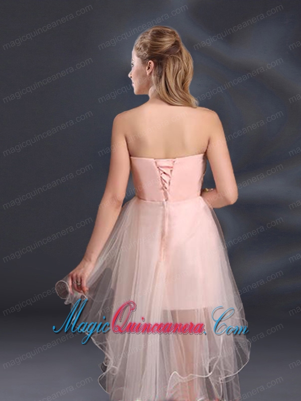 Appliques Strapless Ruffles Organza 2015 Sturning Dama Dresses