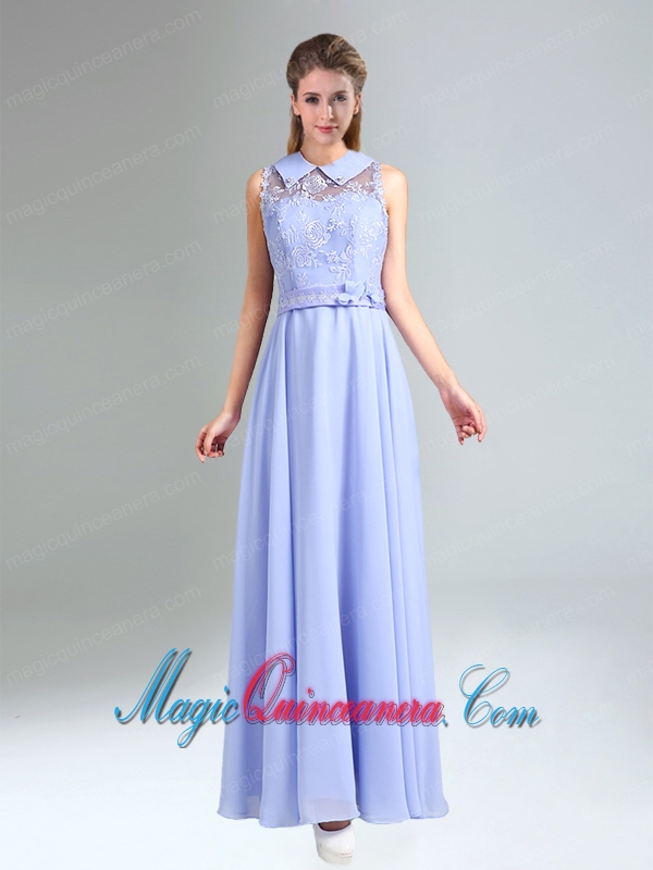 2015 Modest Belt Empire Dama Dress in Lavender
