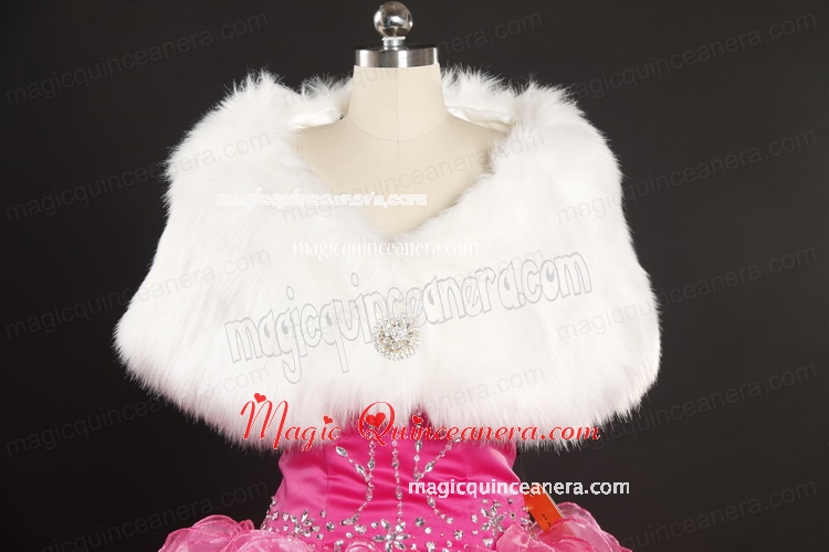 2015 Luxurious Rabbit Fur Party Wraps in White