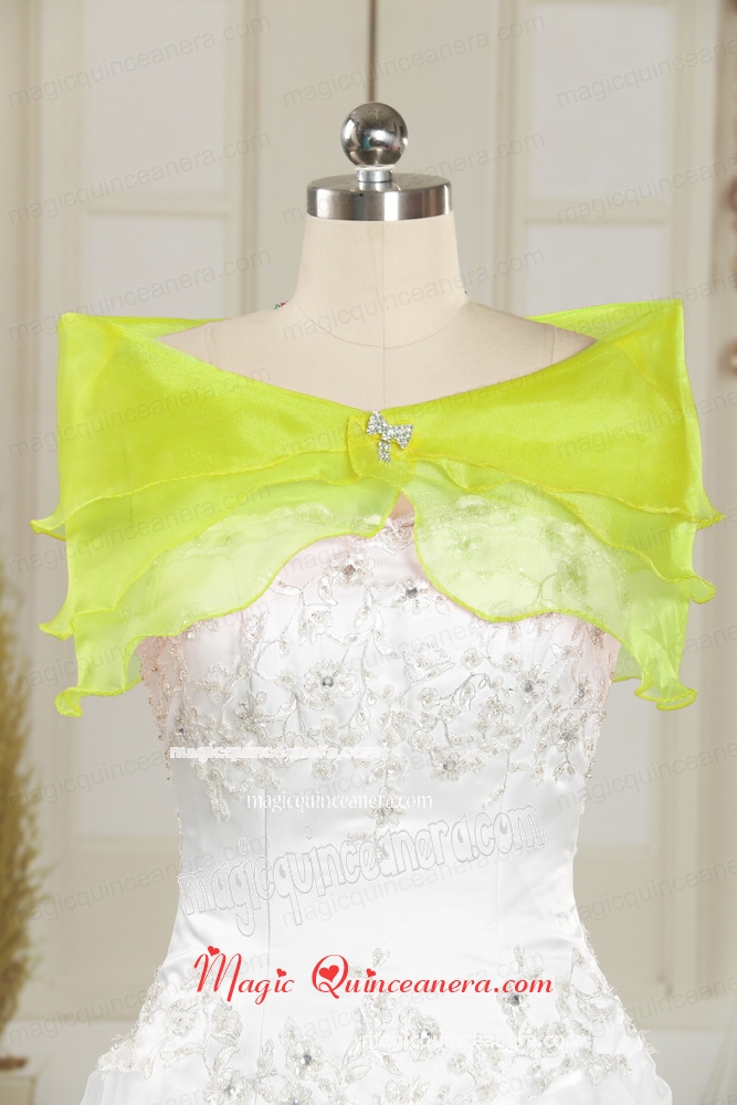 2015 Elegant Organza Beading Shawls for Gold