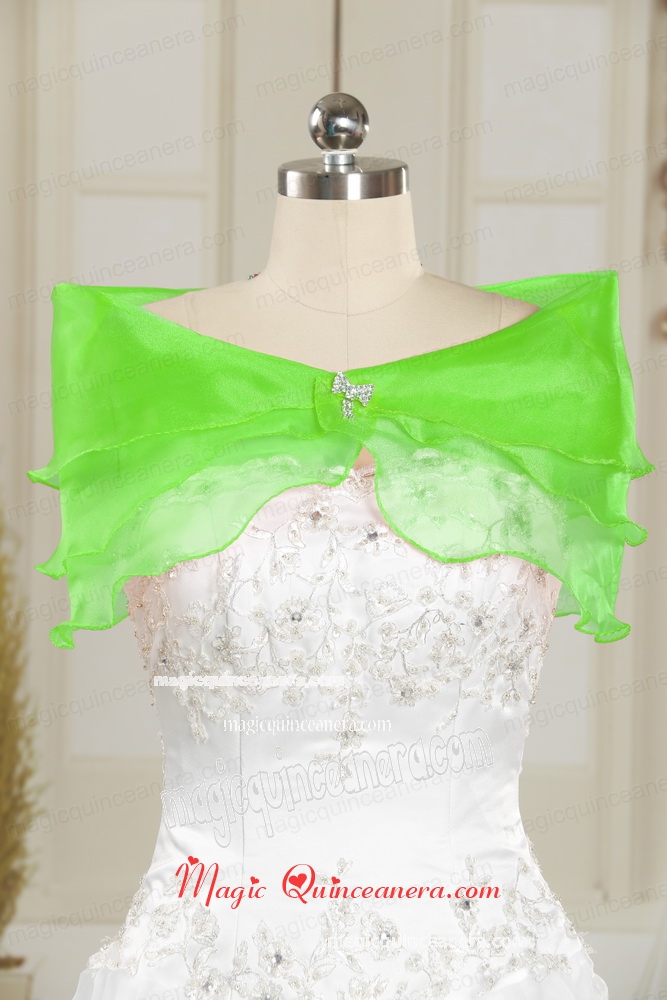 2015 Elegant Organza Beading Shawls for Gold