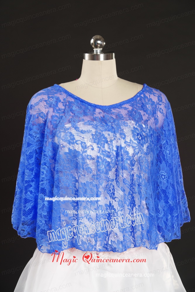 Beading Lace Hot Sale Aqua Blue Wraps for 2015