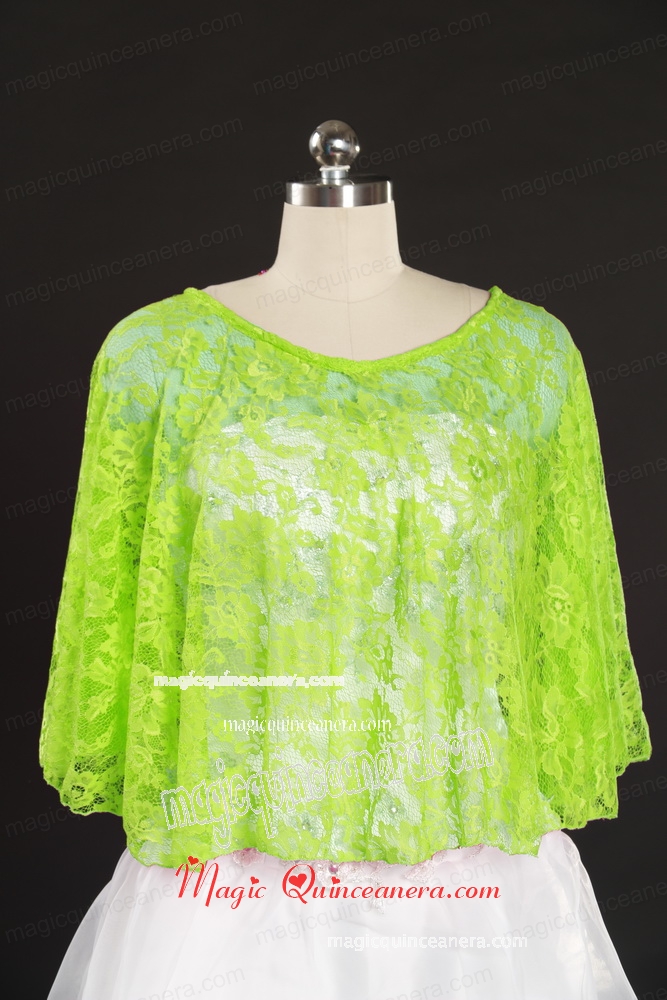 Elegant Spring Green Beading Lace Hot Sale Wraps for 2015