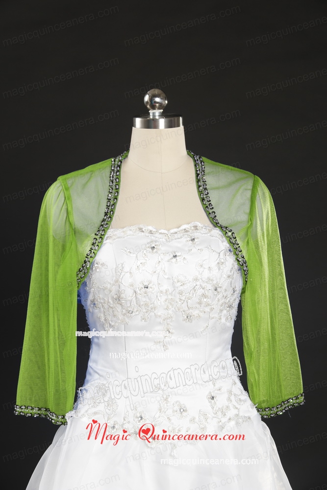 Long Sleeves Beading Wedding Party Wraps for 2015