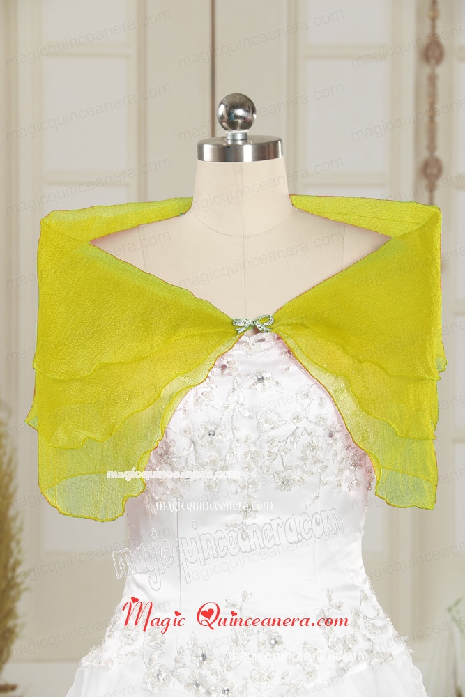 2015 New Style Beading Orange Red Shawls in Spring Green