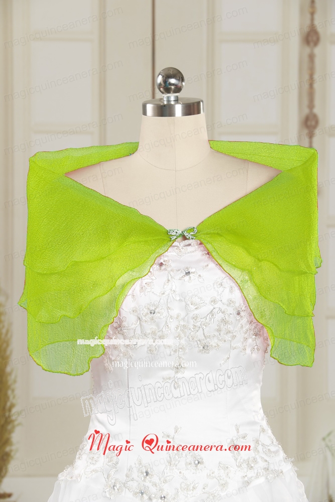 2015 Organza Beading New Style Shawls in Yellow