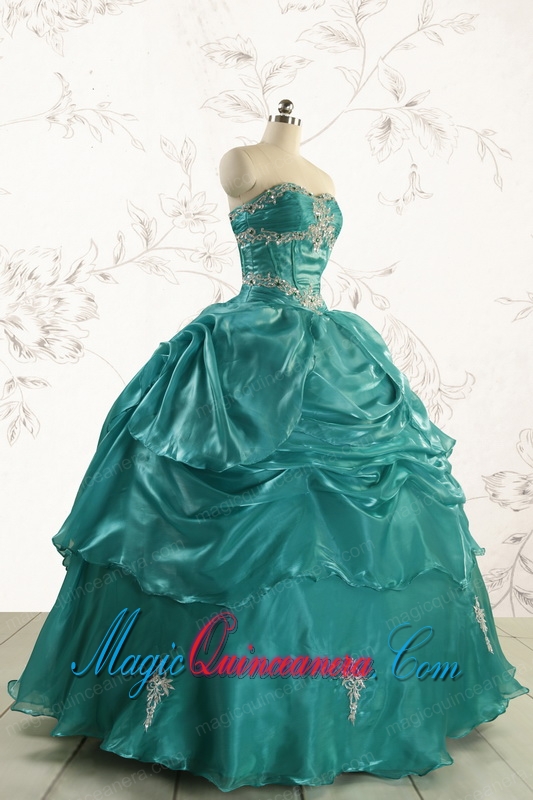 Discount Sweetheart Appliques Quinceanera Dresses for 2015