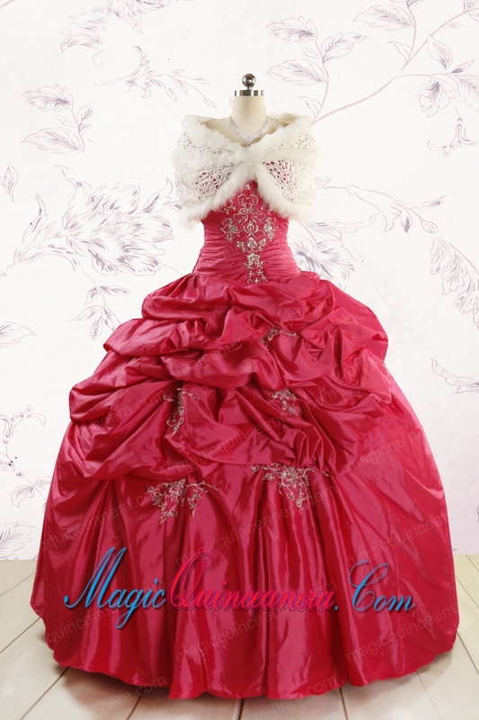 New Style Strapless Appliques Quinceanera Dresses