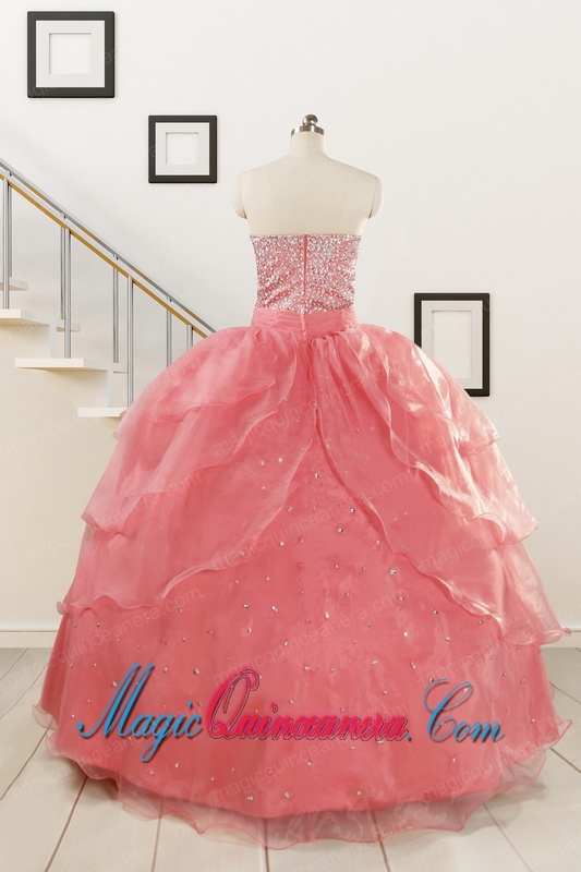 Pretty Beaded Ball Gown Sweetheart Quinceanera Dresses