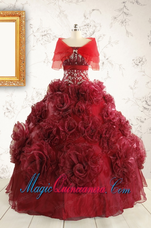 Unique Quinceanera Dresses with Hand Made Flowers for 2015