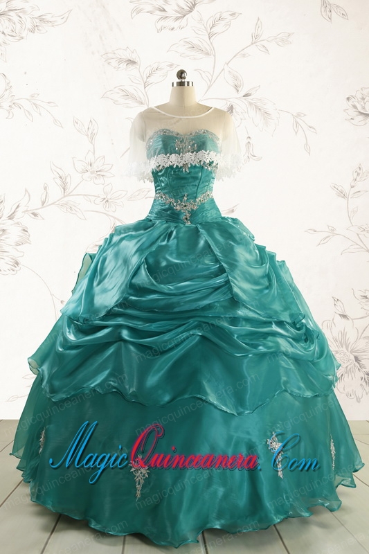 2015 Pretty Sweet 16 Dresses with Appliques