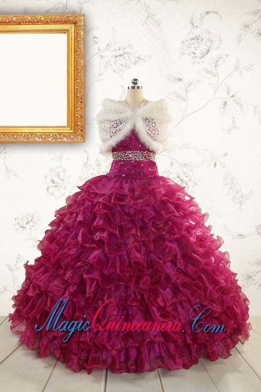 Brand New Style Quinceanera Gown with Beading and Ruffles