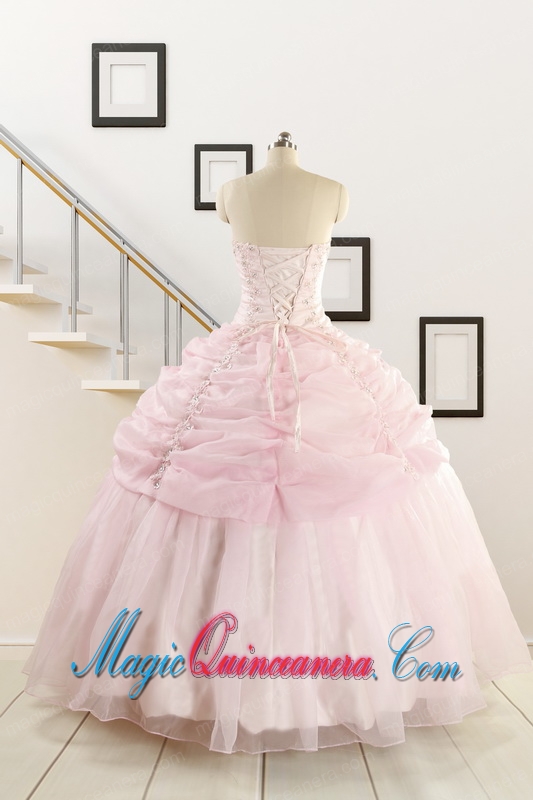 Pretty Strapless Quinceanera Dresses with Beading and Pick Ups