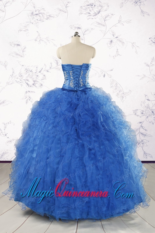 Beautiful Quinceanera Dresses in Royal Blue Appliques