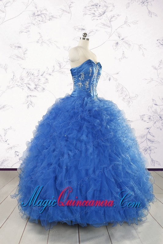 Beautiful Quinceanera Dresses in Royal Blue Appliques