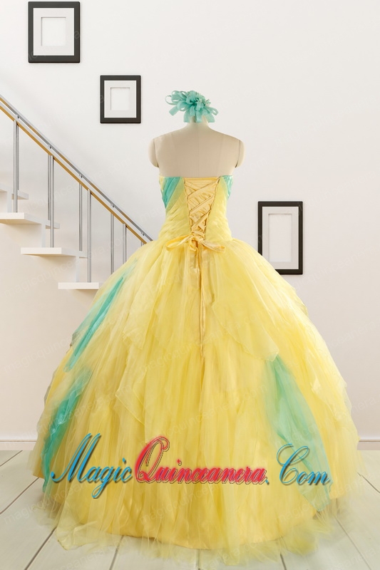 Classical Multi Color Quinceanera Dresses with Hand Made Flowers