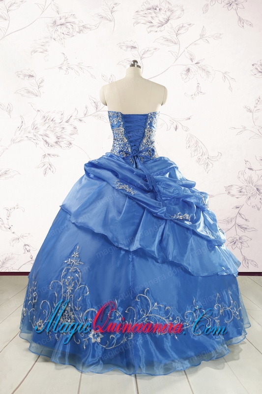 Exclusive Royal Blue Quinceanera Dresses with Appliques For 2015