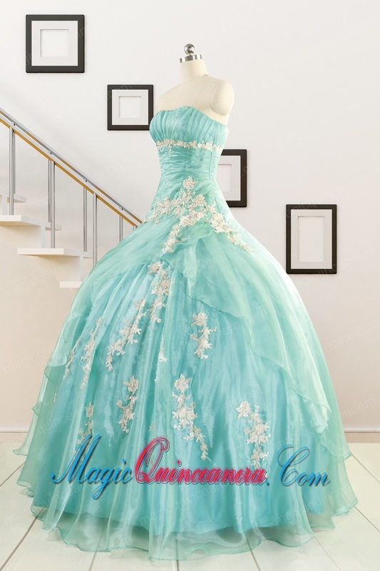 Ball Gown Sweetheart Cheap Quinceanera Dresses with Appliques