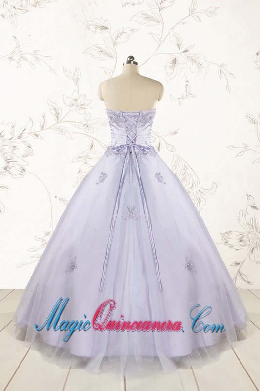 Brand New Lavender Quinceanera Dresses with Appliques and Ruffles
