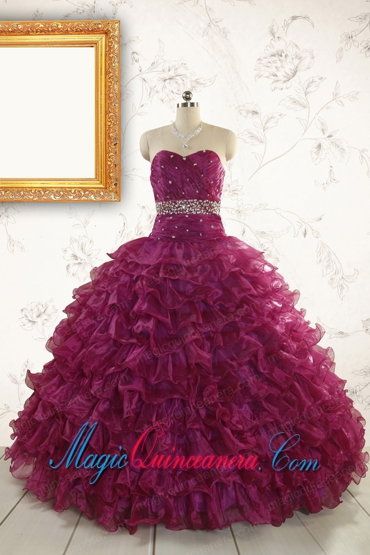 Modest Beading and Ruffles Quinceanera Dresses with Sweetheart