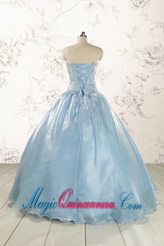 New Style 2015 Strapless Sweet 15 Dresses with Beading