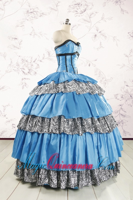 Unique Beading Sweetheart Ball Gown Quinceanera Dresses for 2015