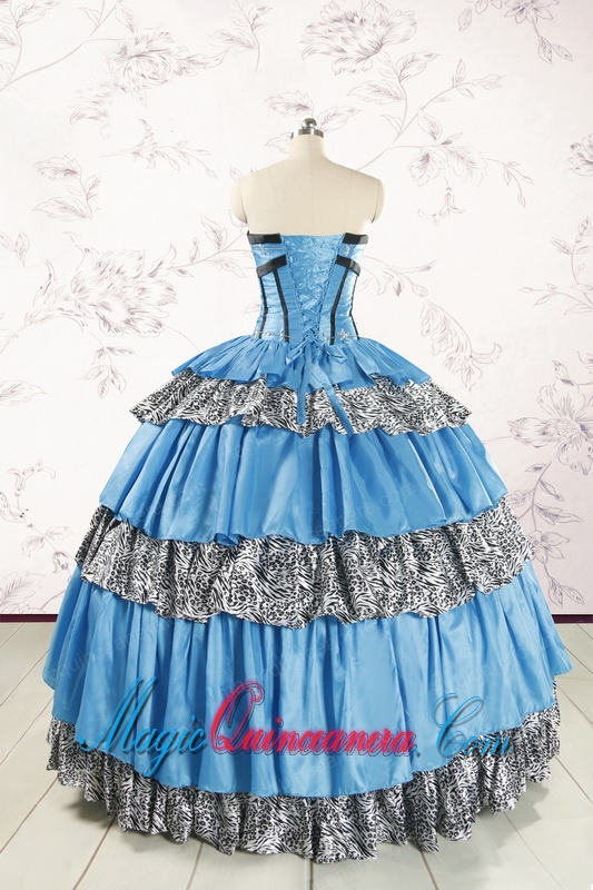 Unique Beading Sweetheart Ball Gown Quinceanera Dresses for 2015