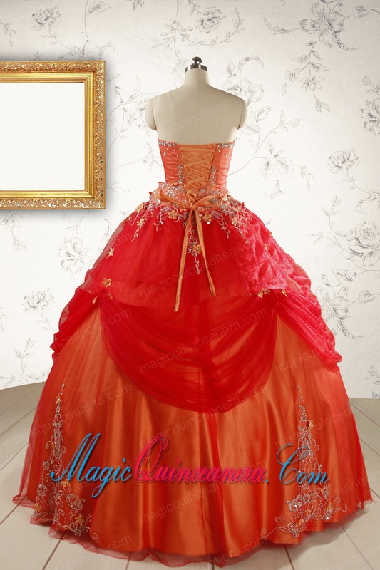 Beautiful Strapless Sweet 16 Dresses with Appliques
