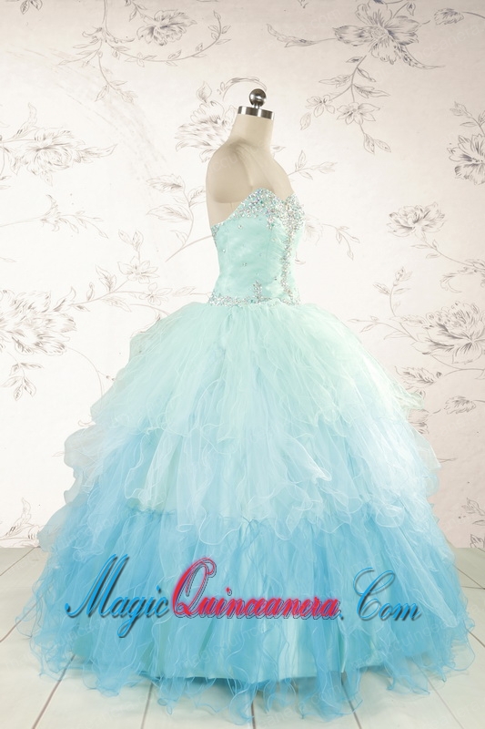 Fashionable Multi-color Quinceanera Dresses with Beading and Ruffles