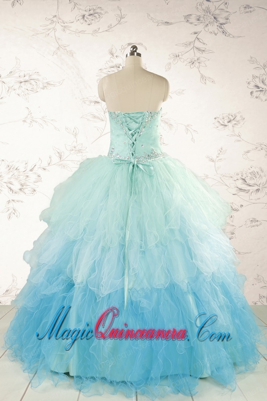 Fashionable Multi-color Quinceanera Dresses with Beading and Ruffles
