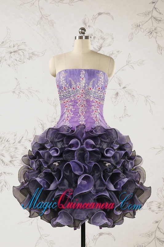 Unique Multi-color Quinceanera Dresses with Beading and Ruffles