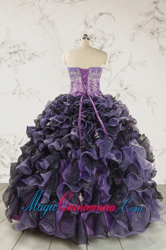Unique Multi-color Quinceanera Dresses with Beading and Ruffles