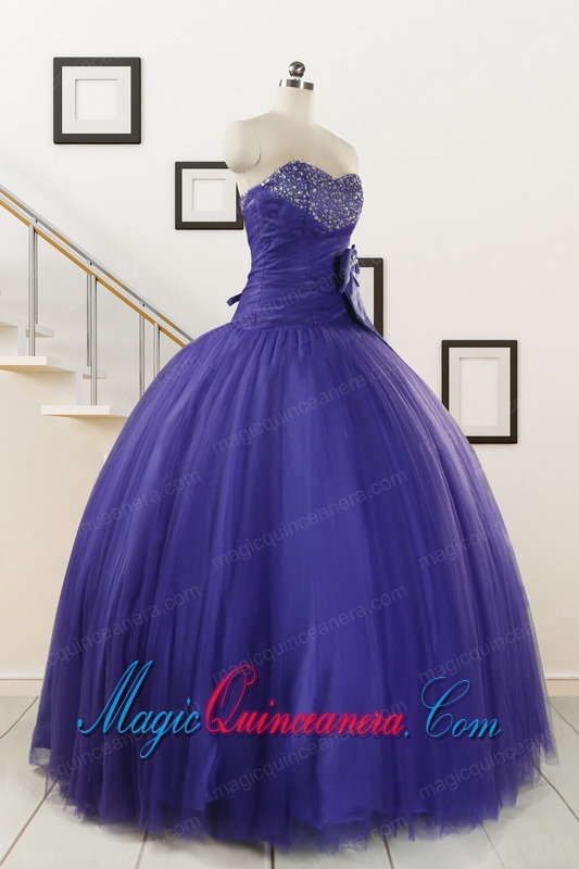 2015 Elegant Sweetheart Quinceanera Dresses with Bowknot