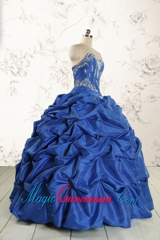 Elegant Beading Quinceanera Dresses in Royal Blue for 2015