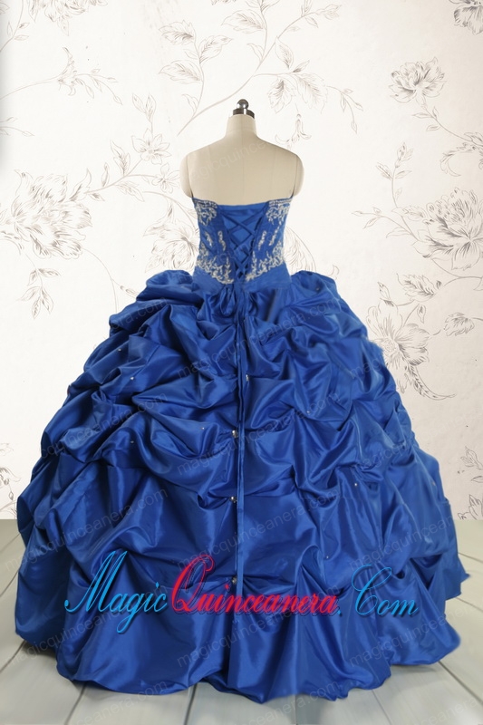 Elegant Beading Quinceanera Dresses in Royal Blue for 2015