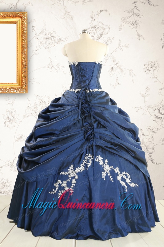Gorgeous Sweetheart Ball Gown Quinceanera Dresses in Navy Blue