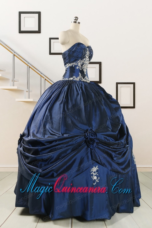 Trendy Sweetheart Quinceanera Gowns with Appliques