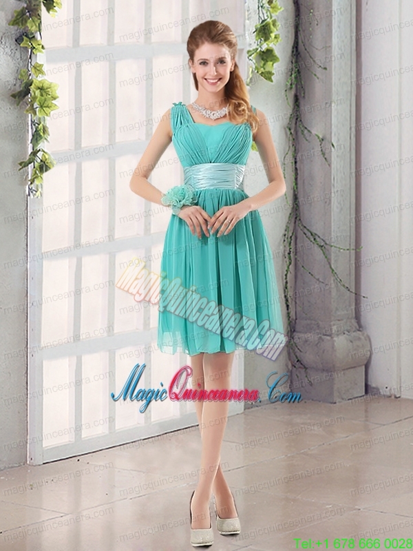 triumph Straps Ruching Sweetheart A Line 2015 Elegant Mother Dress for Quinceanera