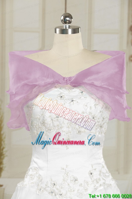 2015 Cute Baby Pink Quinceanera Dresses with Beading and Ruffles