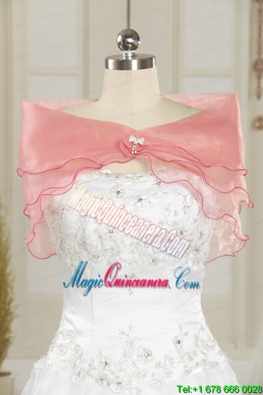 Pretty Hot Pink Sweet 15 Dresses with Appliques and Ruffles