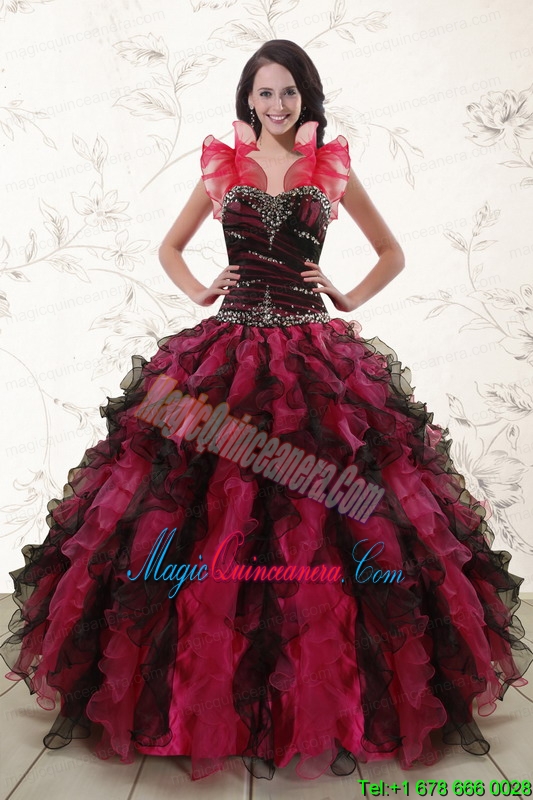 Beautiful Multi Color 2015 Quinceanera Dresses with Sweetheart