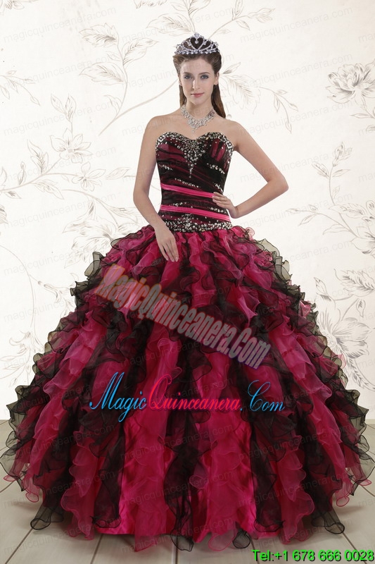 Beautiful Multi Color 2015 Quinceanera Dresses with Sweetheart