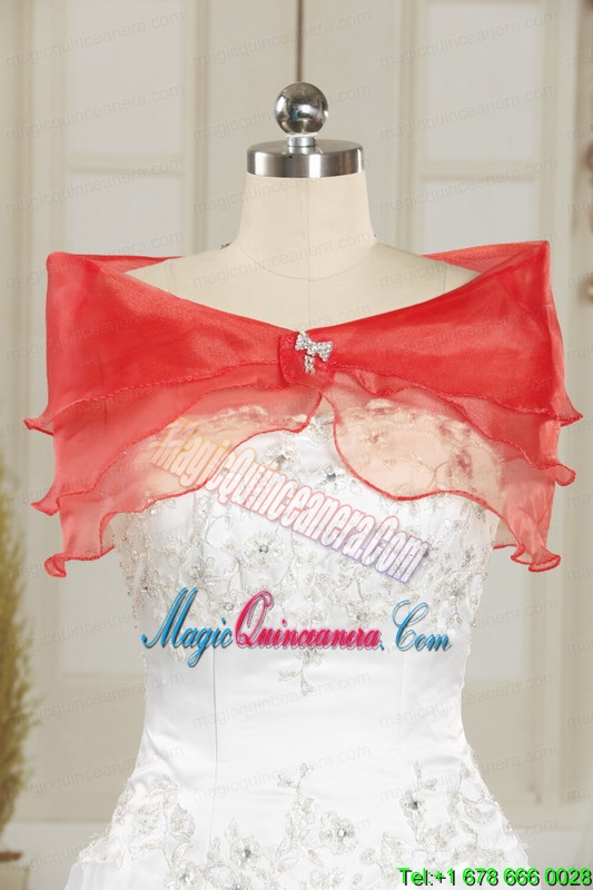 Pretty Ball Gown Sweetheart Red Quinceanera Dresses with Beading