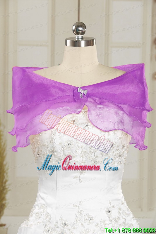 Unique Purple Quinceanera Dresses with Embroidery and Zebra