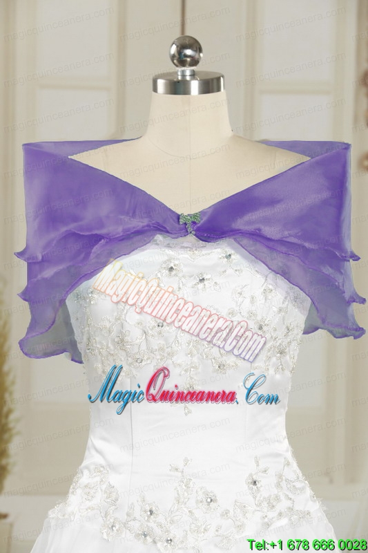 New Arrival Purple Quinceanera Dresses with Appliques and Beading