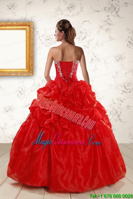 2015 Unique Sweetheart Quinceanera Dresses with Appliques